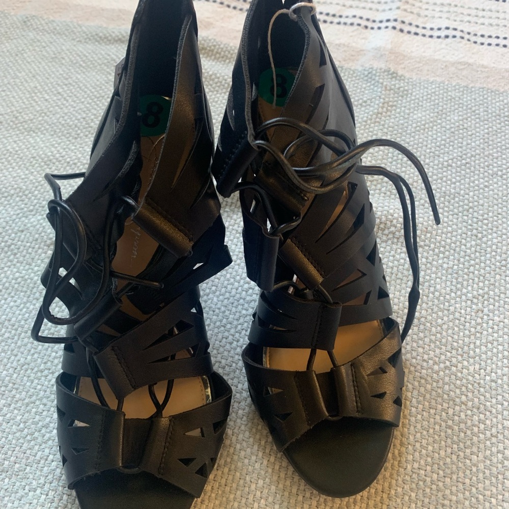Jessica Simpson Black Gladiator Heels